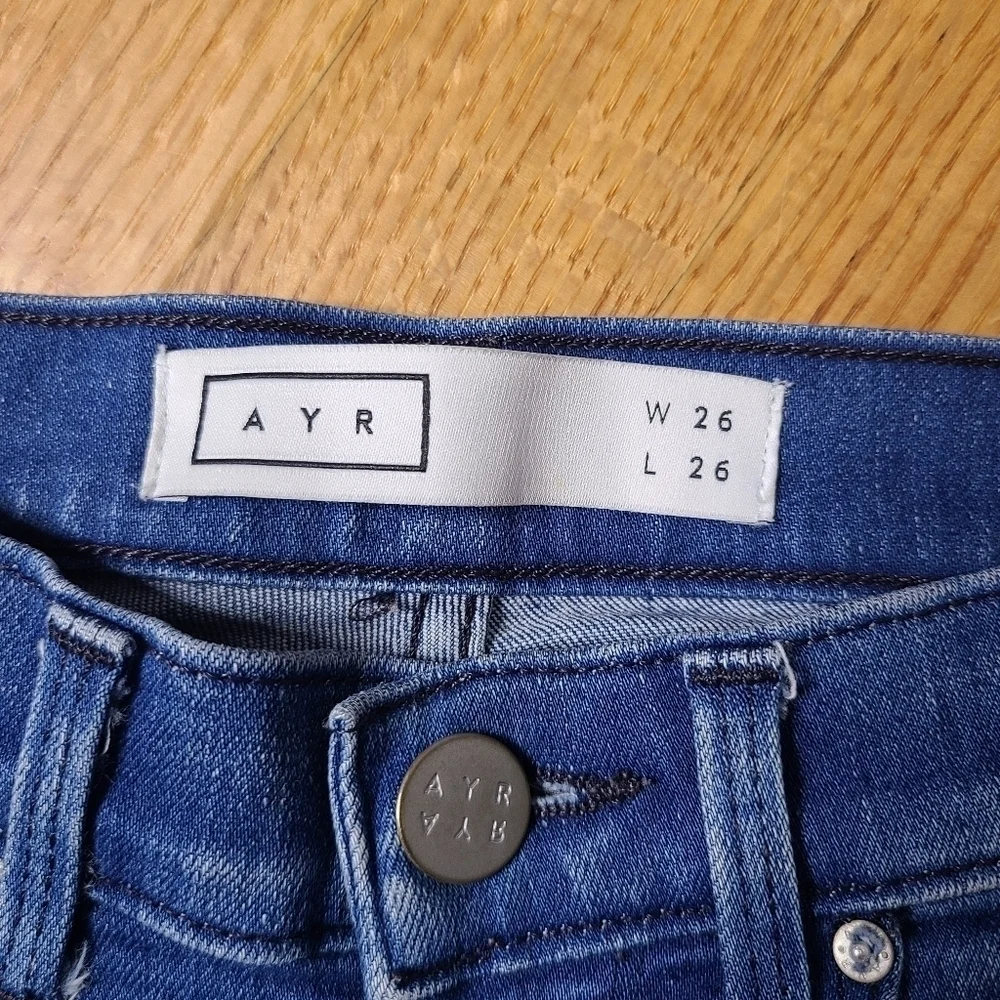 AYR Size 26 Distressed Stretch Skinny High Rise Jeans - Picture 5 of 9